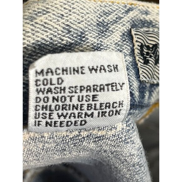 Retro Acid Wash Polka Dot Denim Shorts 19 Pastel Jean Patchwork 80s Eclectic 90s - Picture 14 of 16